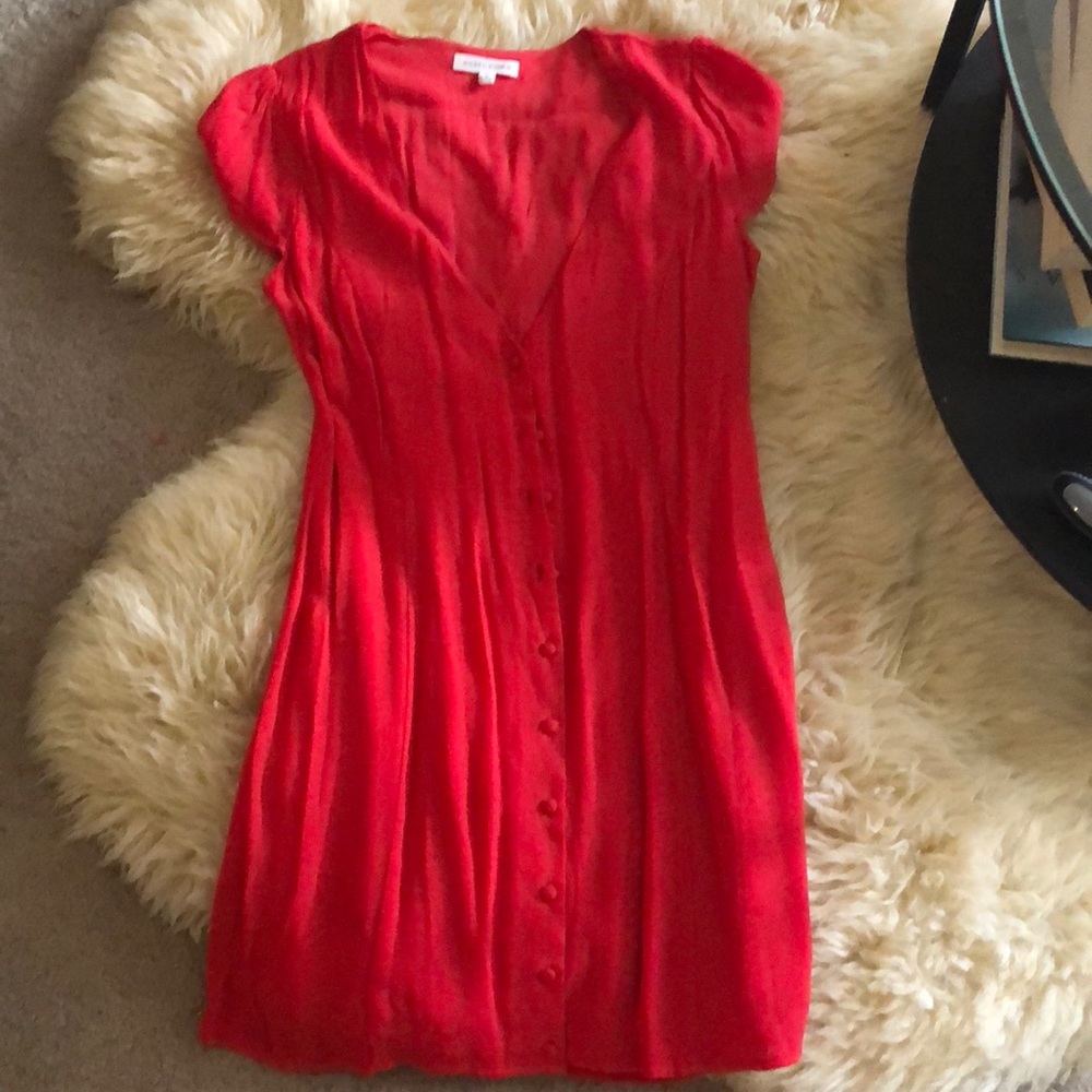 Coral Button Up Dress